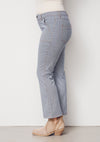 Como Stripe Flare Pant - Blue Pinstripe